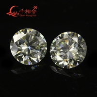 wholesale price  3-11mm yellow  IJ  white color good cutting  Round Brilliant cut SI  moissanite loose stone