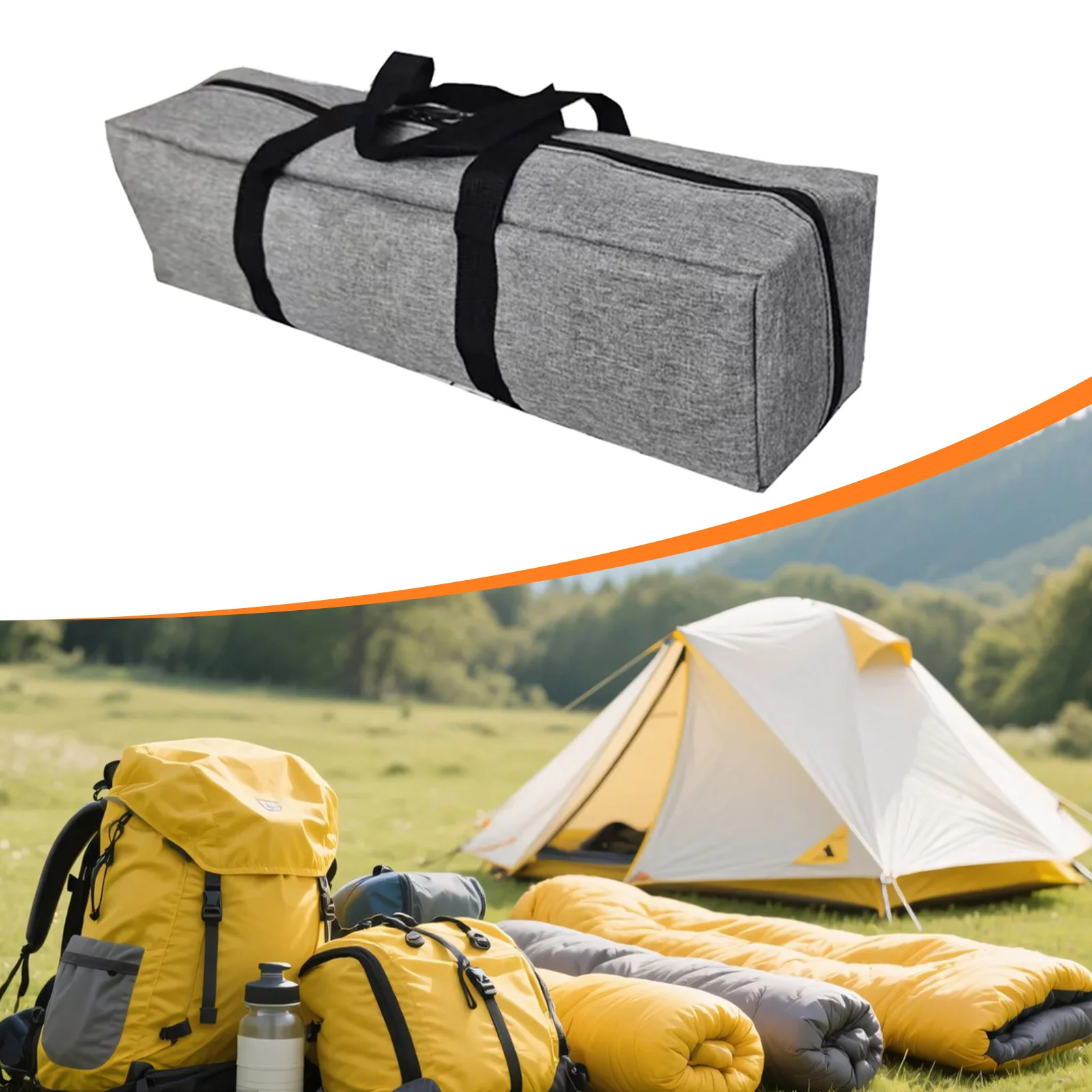 Bolsa de armazenamento portátil para equipamentos de acampamento, à prova d'água, tenda espessada, mochila para caminhadas ao ar livre, artigos diversos, cadeira dobrável