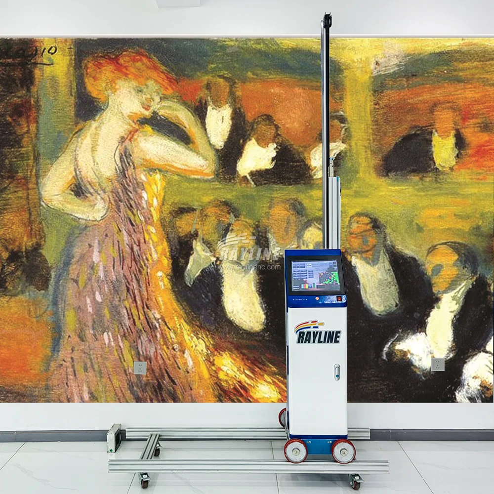 

High Quality Wall Printer Ai Control With UPS Battery Printing Machine Fast Speed One-click Install Auto cleaning CKYKW UV Ink