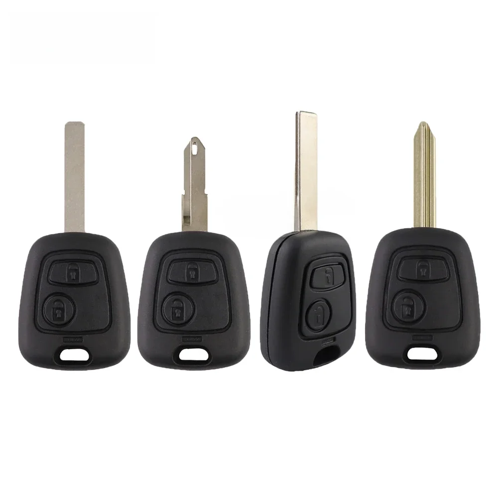 Coque de clé télécommande de voiture, pour citroën C1 C2 C3 C4 Saxo Xsara Picasso Berlingo, Peugeot 106 107 307 206 207 306 406 407, sans logo
