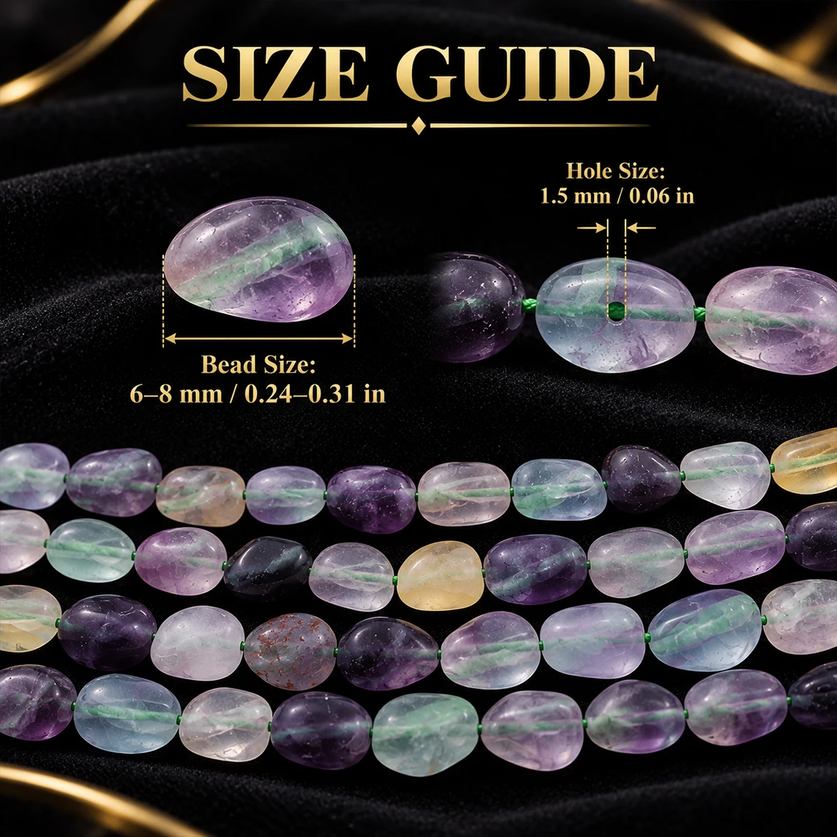 6-8mm 26pcs Stones Irregular Shaped Colorful Prehnite Spacer Loose Beads For Jewelry Making DIY Bracelets Necklace Accessories