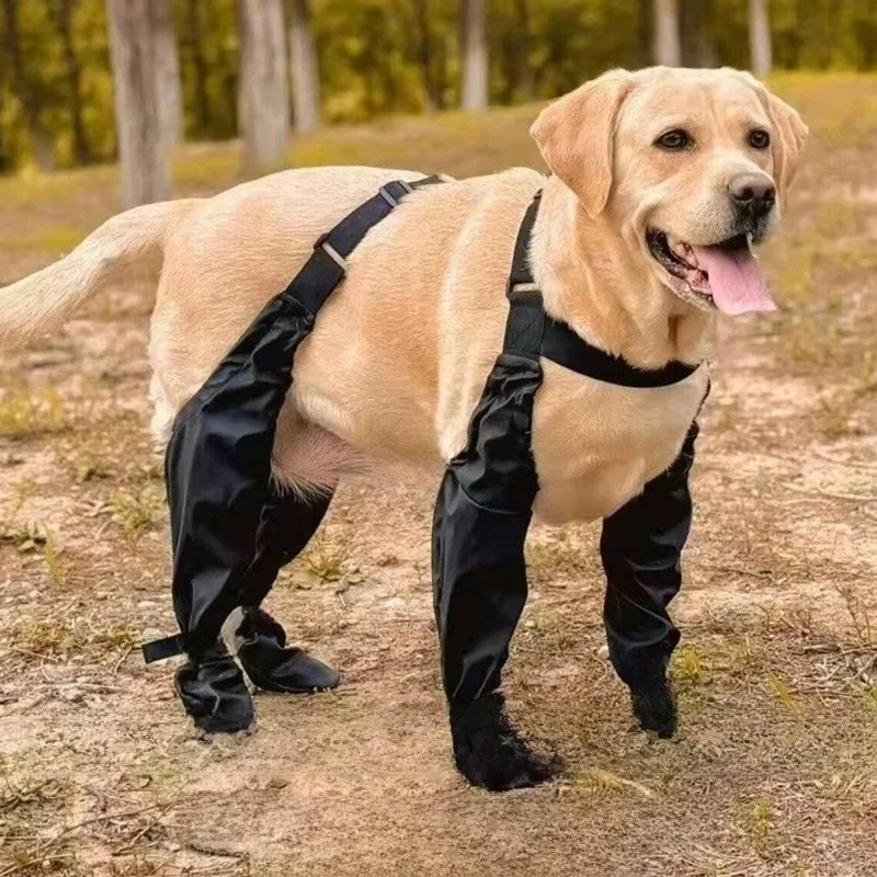 Bottes à bretelles imperméables pour grands et petits chiens, chaussures anti-saleté, bottes pour chien, leggings pour Golden Retriever, bouledogue français, hiver