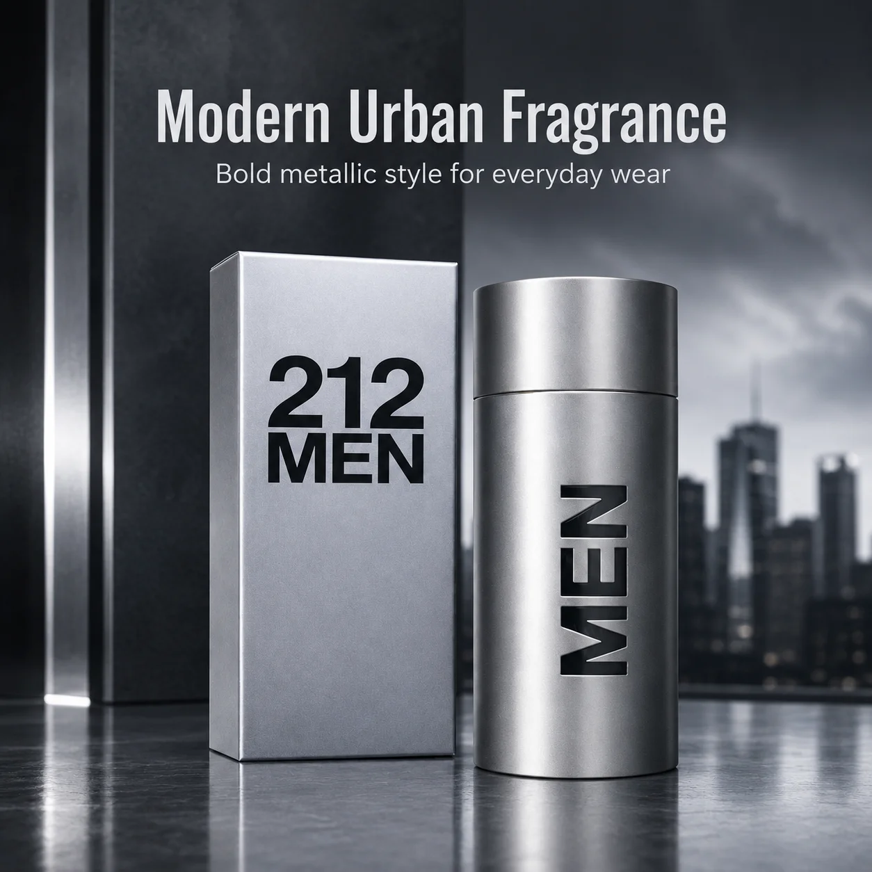

212 MEN Eau De Parfum for Men 100ml Long Lasting Fresh Woody Spicy Fragrance Stylish Perfume Gift Bottle