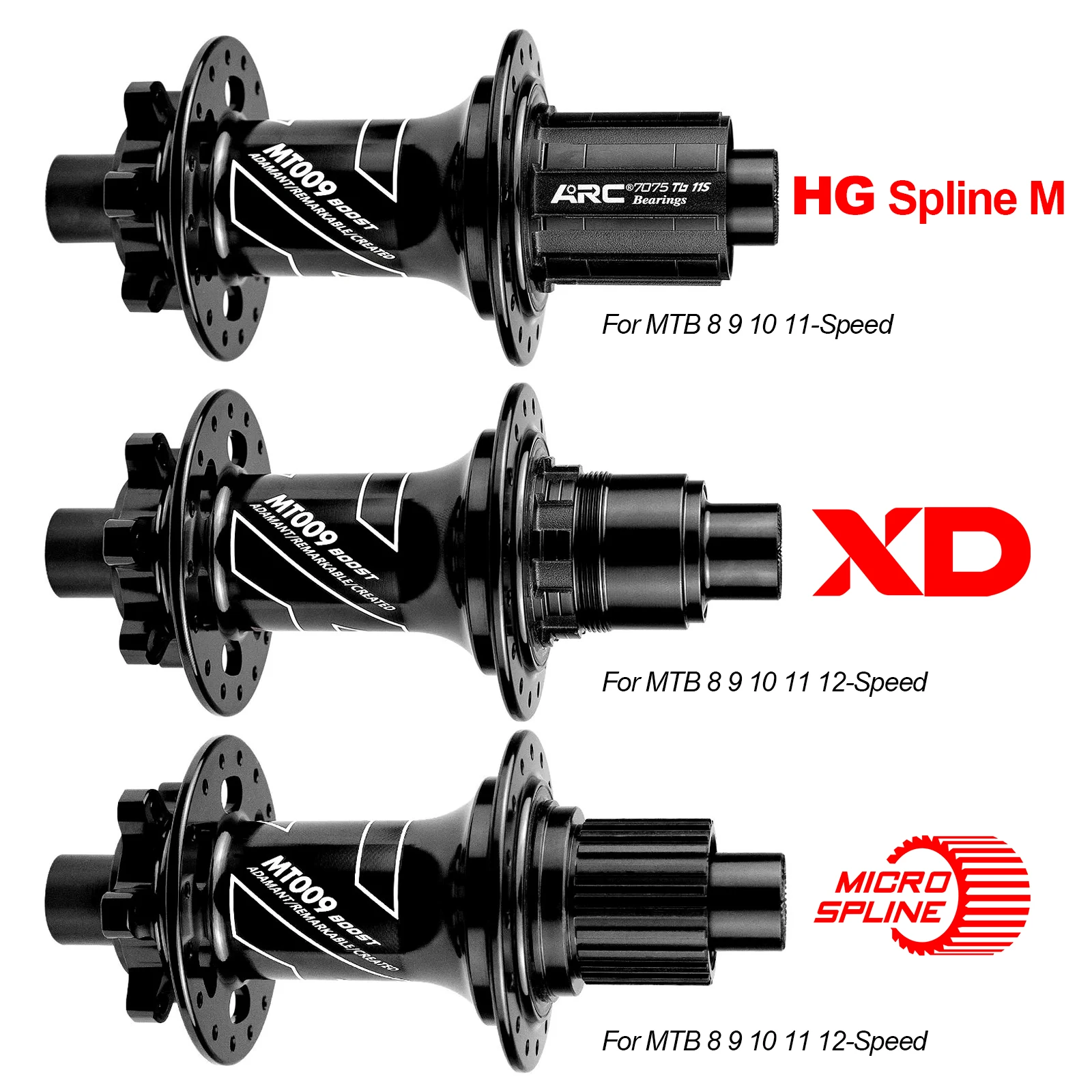 MT009 Front Rear Hub BOOST 15x110/100 12x148/142 MTB XC Gravel E Bike bicycle hub 36h 28h 32h HG XD MS-micro spline 12s 6 pawls