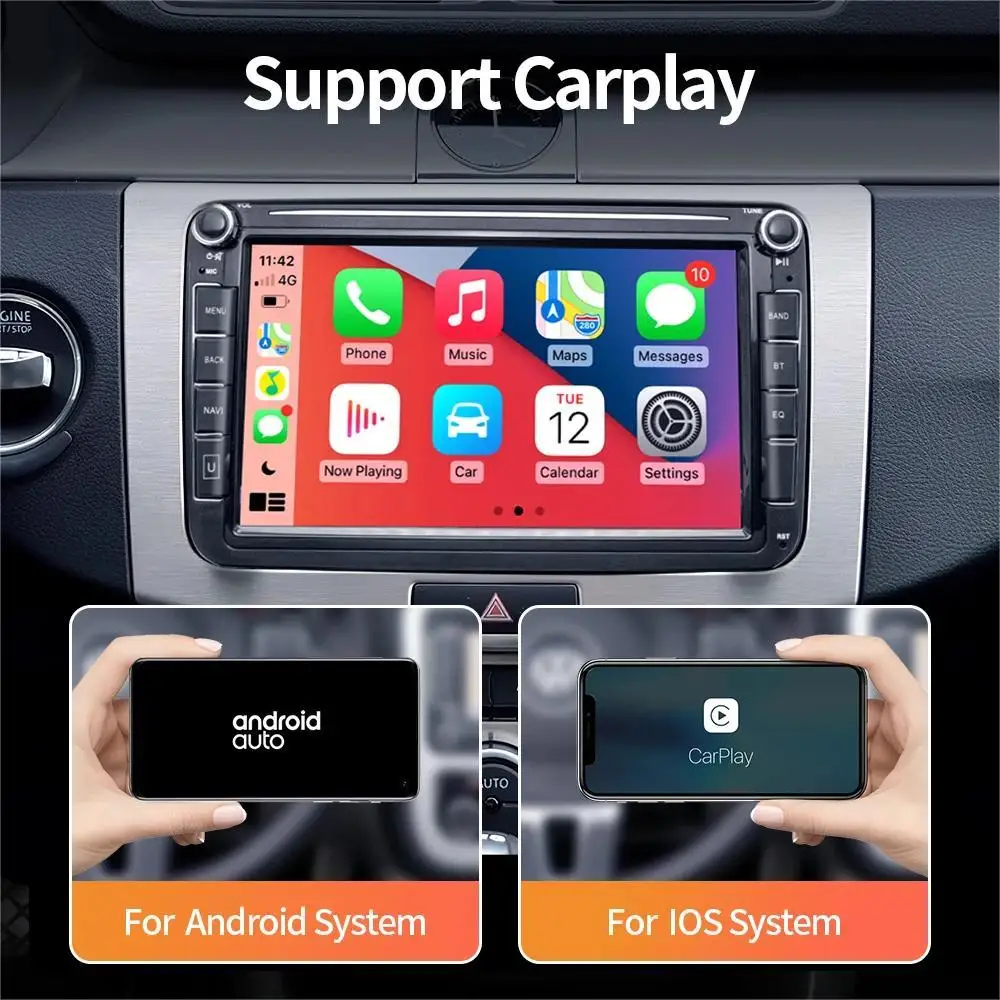 8 Inch Car Android Radio Player for Renault Sandero Logan 2014-2019 Auto Stereo Multimedia GPS Carplay Headunit Video