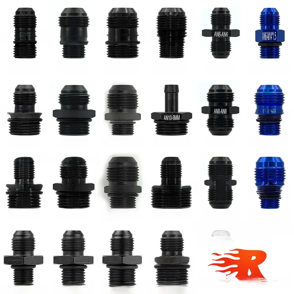 Adaptateur de tuyau de carburant MeaccelerFuel, raccord fileté, système de refroidisseur d'huile de voiture, alliage d'aluminium, AN6, 8, 10, 12 à AN à M14, M16, M18 x 1,5, 1 pièce