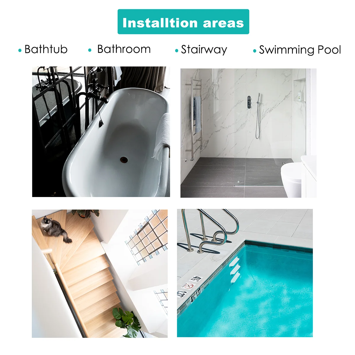 10PCS Small Gray Fish Non Slip Bathtub Stickers