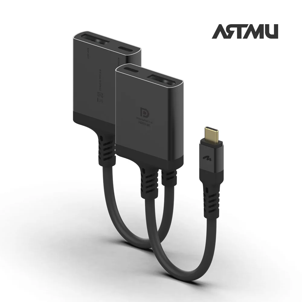 Artmu C Type to DP 1/4 8K DisplayPort PD Charging Adapter Cable