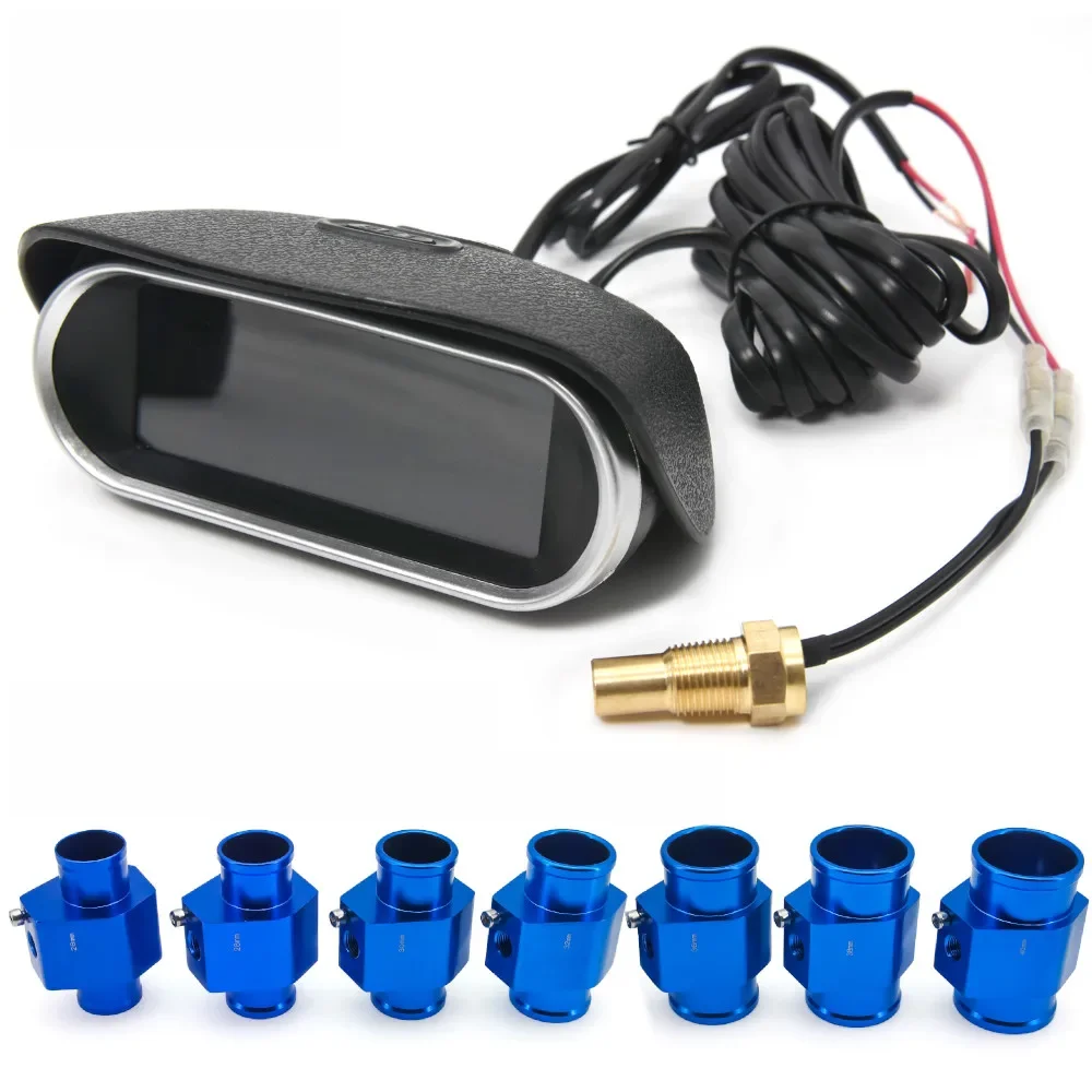 Cyfrowy wskaźnik temperatury wody 12V 24V + czujnik temperatury wody 1/8NPT Głowica Wtyczka Złącze Rura Czujnik Radiator Wąż Adapter — zdjęcie 2
