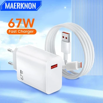 67W USB GaN şarj hızlı şarj telefon şarj adaptörü 10A tipi C kablo iPhone Samsung Xiaomi ab/abd Plug hızlı duvar şarj