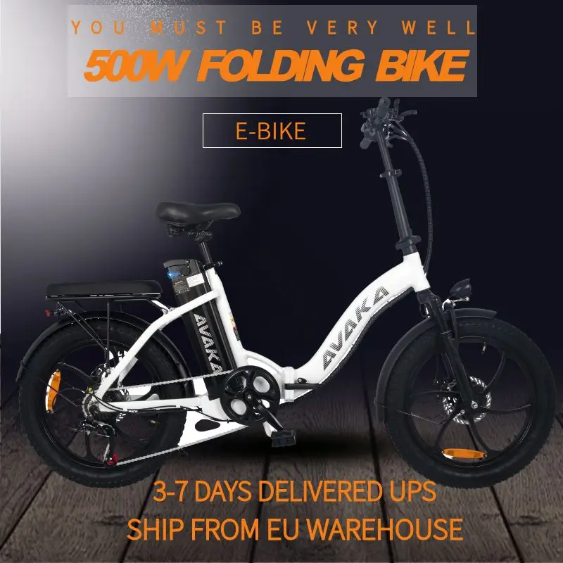 AVAKA BZ20 PLUS Electric Bike Foldable 500W Brushless Motor 18.2Ah Battery 100km Max Range 32km/h Max Speed