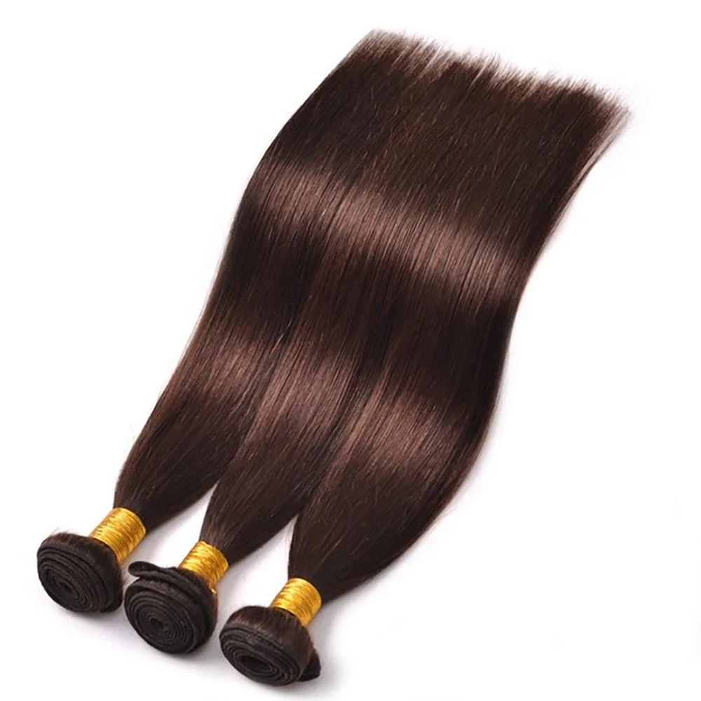 Brown Bundles Dark Brown Human Hair Bundles Chocolate #4 Color Brown Straight Bundles Human Hair 26 28 30 Inch