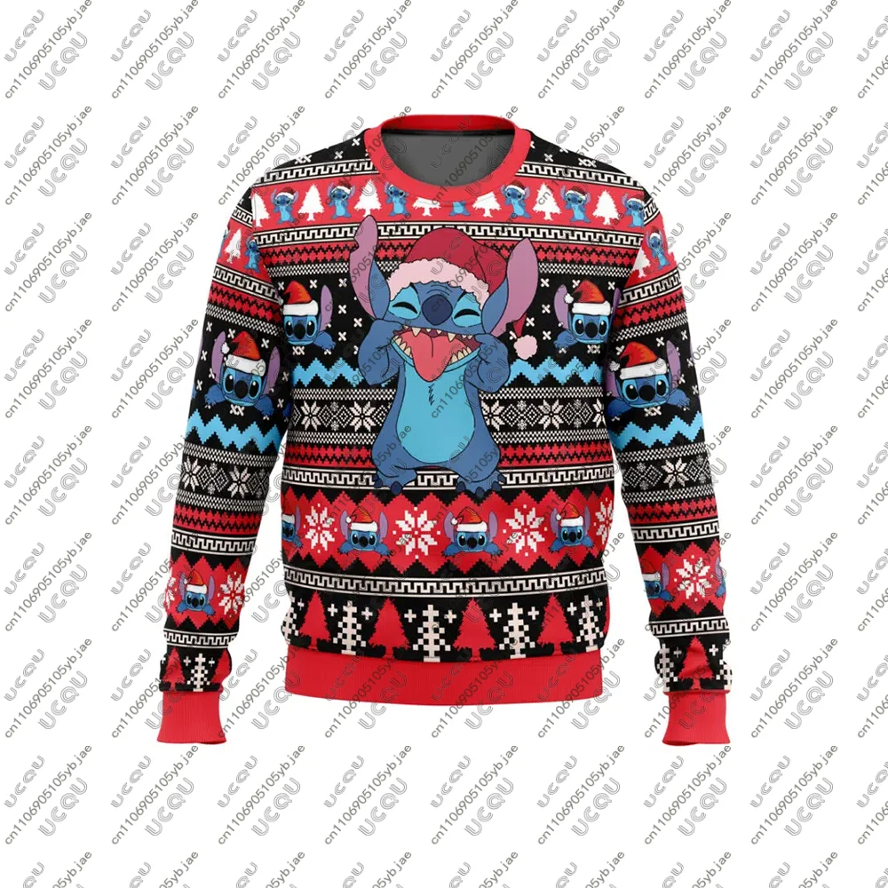 2026 هدية الرجال الاطفال الفتيات تي شيرت البلوز الفتيان أفضل L-ليلو و S-ستيتش الكبار تي شيرت هوديي Y2k عيد الميلاد عيد الميلاد الخريف الشتاء #2