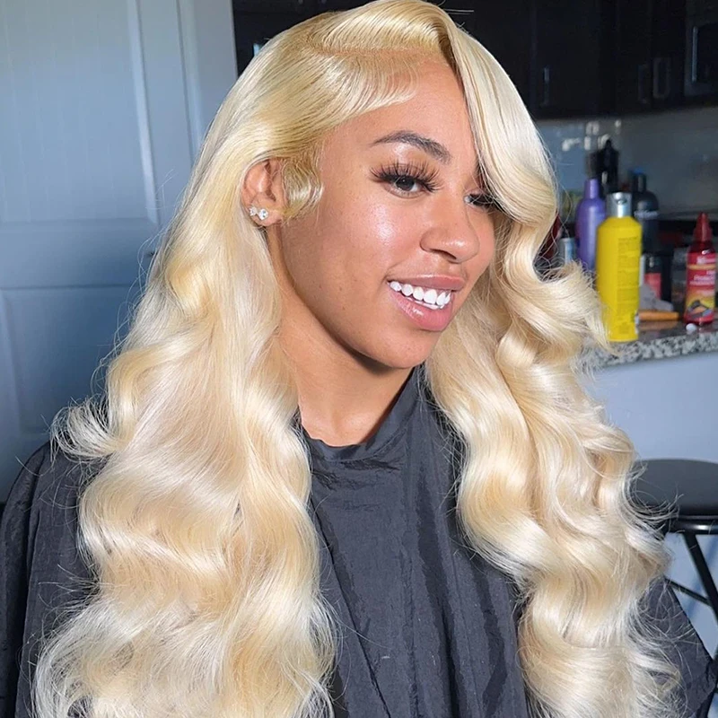 Blonde 613 Hd Lace Frontal Wig Color Body Wave Lace Front Wigs Brazilian 13x4 Lace Frontal Synthetic Hair Cosplay Wig For Women