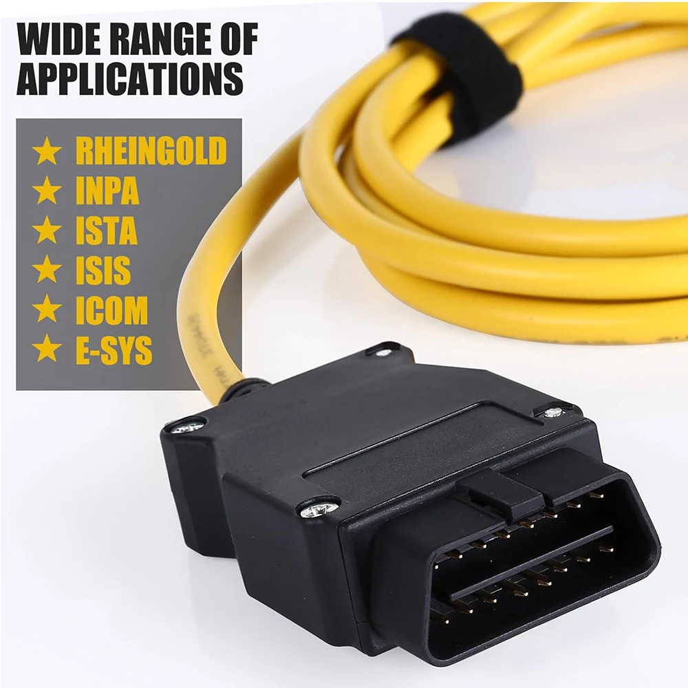 Kabel ENET Bimmercode OBD2 do kodowania BMW serii F |   E SYS ISTA+ ICOM Bootmod3 Bimmerlink OBD |   Wytrzymały kabel