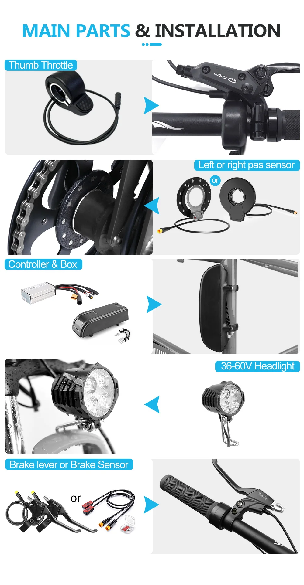 [Im Angebot ] Bafang 48V 500W G020 Radnabenmotor mit Hinterradantrieb und Scheibenbremse, Elektrofahrrad E-Bike Umbausatz passend für Fahrrad Laufradgröße 26", 27.5", 28", 29", 700C, und Kassette 135-142mm – Detail 13