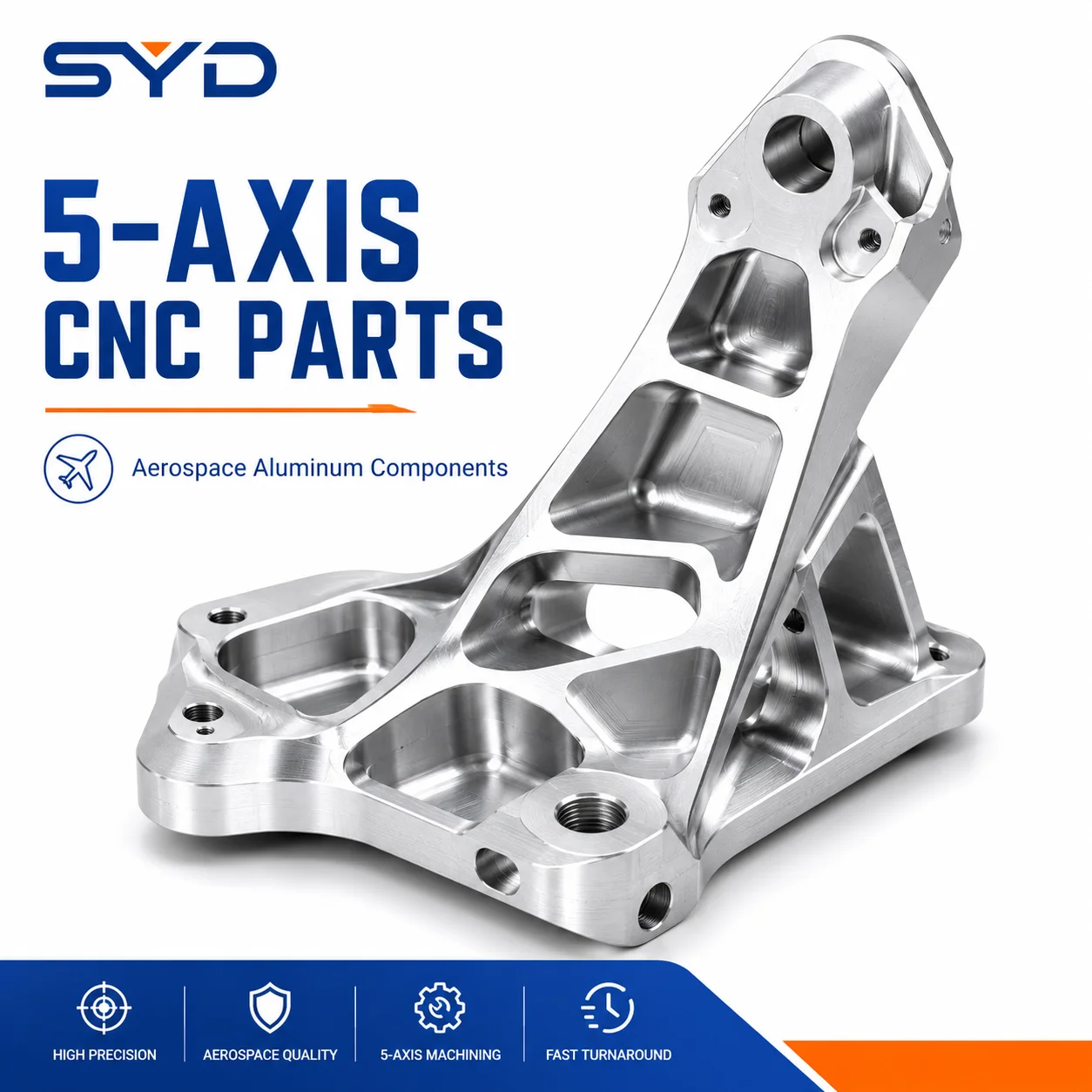 Custom 5 Axis CNC Machined Aluminum Parts Precision Metal Components for Robotics Drone
