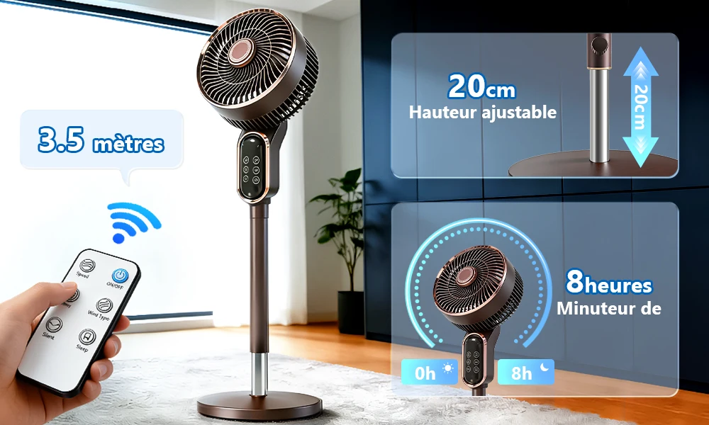 Ventilateur sur pied silencieux - image 4