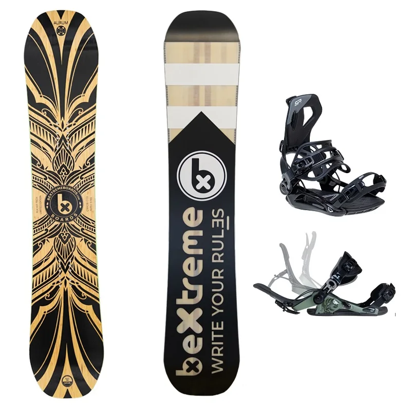 Board Snowboard BeXtreme Aurum with bindings SP Private. Measure 157cm Snow rocker banana freestyle multipurpose for men and women.