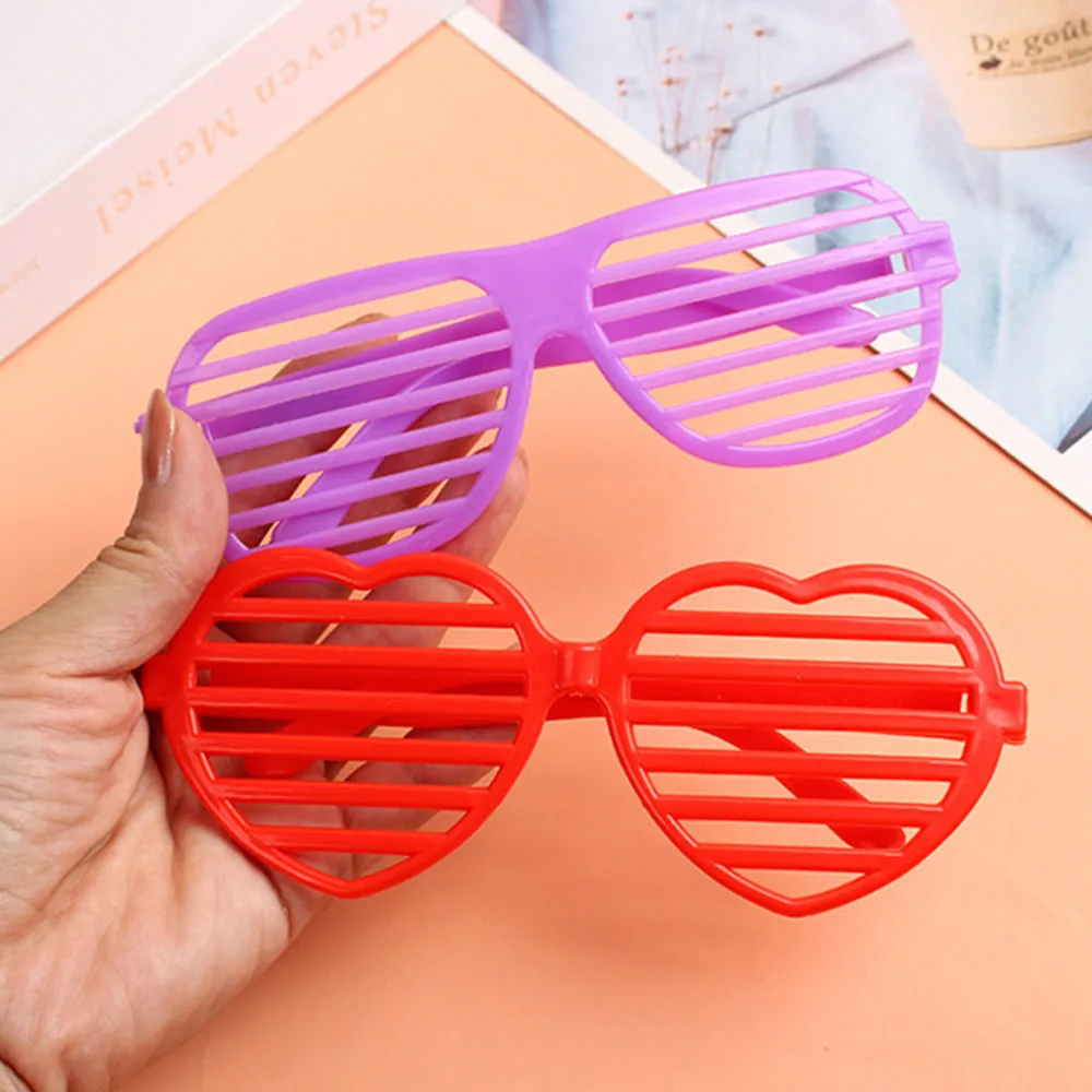 Neon Farbe Shutter Brille 80er Jahre Party geschlitzte Sonnenbrille Kinder Geschenk Erwachsene Rock Pop Star Disco Dress-up 90er Jahre Retro Party liefert – Detail 3