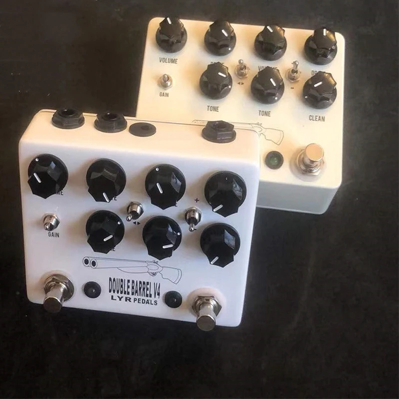 LYR Pedal（LY-ROCK） Guitar Effect Pedal Doublebarrel OVERDRIVE Professional Classic Effect Pedal,White, True bypass