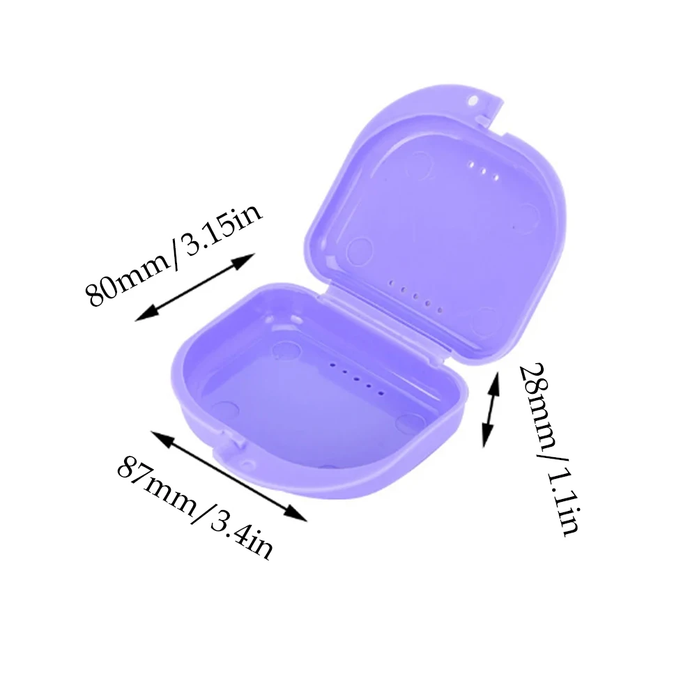 Caja de almacenamiento de Ortodoncia con orificios de ventilación, estuche de retenedor de dientes postizos, cuidado bucal, 1 unidad