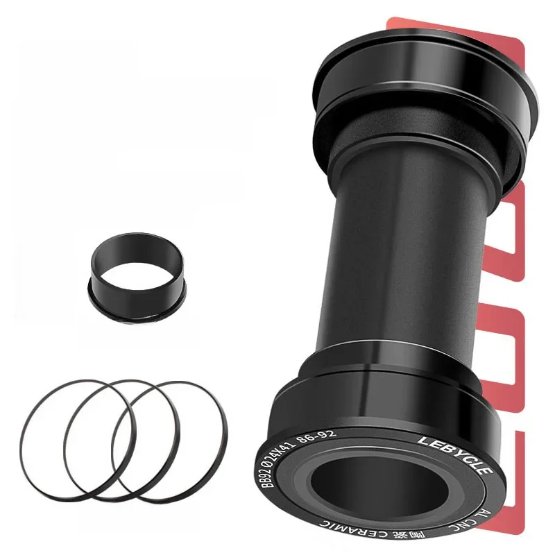 AliExpress Meische Mtb Road Bike Bottom Bracket Press-In BB 86-92mm Bicycle Axis Ceramic Bearing Bicycl Crankset Central Shaft For Shimano/Sram/GXP