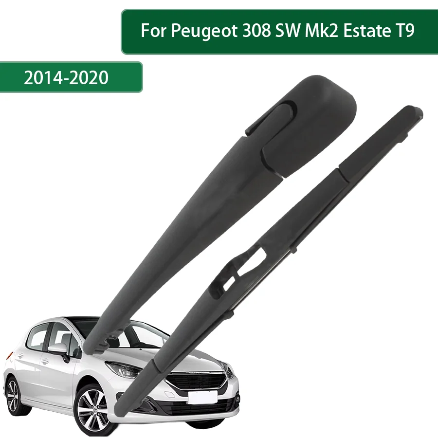 

For Peugeot 308 SW Mk2 Estate T9 2014-2015-2019-2020 Rear Wiper Blade Arm Set Rear Window Windshield