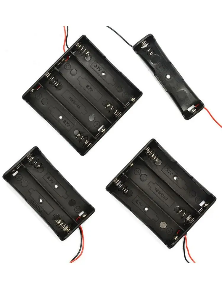 18650 Battery Box 1 cell 2 cells 3 cells 4 cells Charging Socket Series connection With thick wire