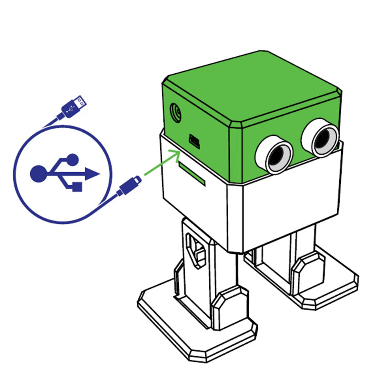 3D OTTO Robot Ultrasonic Obstacle Avoidance Humanity Playmate Builder Programmable Robot for Arduino Robot Starter DIY Kit