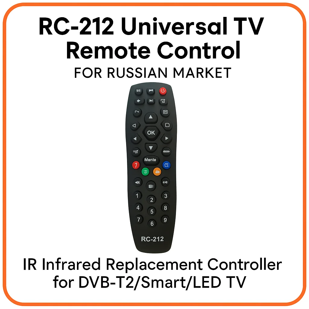 RC-212 Универсальный пульт дистанционного управления для телевизора на рынке России |   Сменный ИК-контроллер для DVB-T2/Smart/LED TV