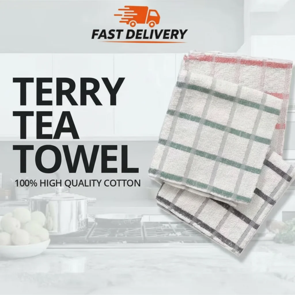 Extra große Geschirrtücher 70 x 40 cm, Küchentücher-Set, Reinigungstücher, 100 % Baumwolle, Frottee, weich, saugfähig, fusselfrei, für die Küche