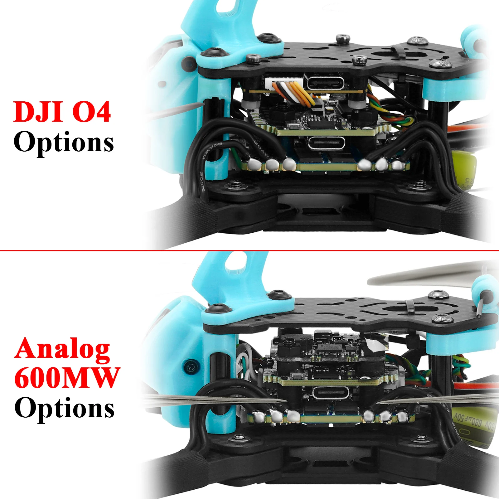 SQFPV Rison5 6S |   8S ELRS 2,4 GHz 5 pulgadas FPV Racing Drone T700 Placa de fibra de carbono Drone con DJI O4 VTX |   VTX analógico de baja latencia