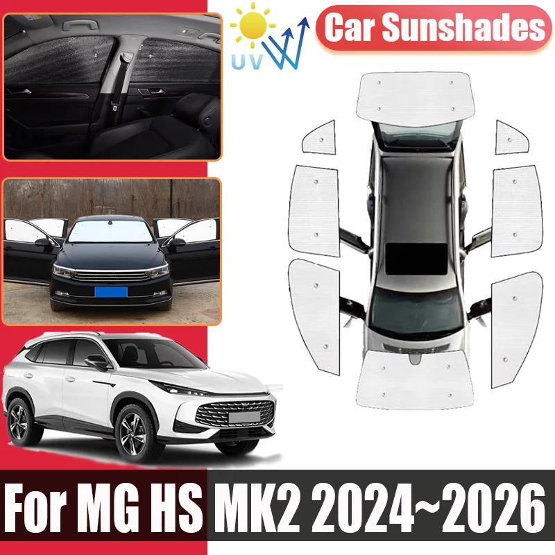 

For MG HS Accessories EHS MK2 2024 2025 2026 Heat insulatio Sun Visor Full Coverage Sunshade Anti-UV Privacy Blocks Car Covers
