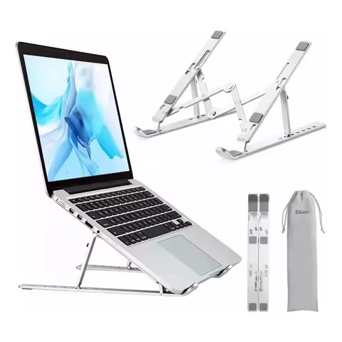 Suporte para Notebook Ajustável Mesa a Tablet Aluminio Metal Dobrável Laptop até 17 Polegadas Resistente