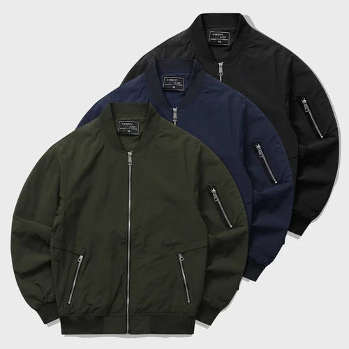 남성 캐주얼 바람막이 재킷 윈드러너 얇은 봄버 재킷 아웃웨어 항공점퍼 