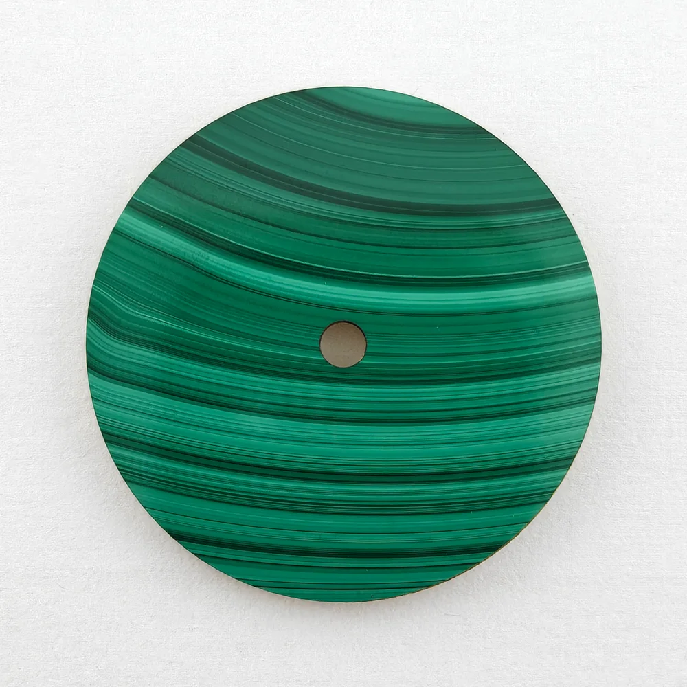 28.5mm NH35 Dial Natural Malachite Watch Dial Fit NH35 NH36 NH34 Movement Green Striped Stone Watch Face DIY Mod Watch Parts