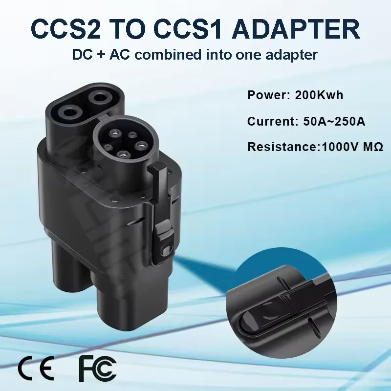 BOSDANTUN Adapter Ccs Combo 1 To Ccs Combo 2 Ev Vehicle Charger Adapter 150kw Ev Connect Ccs2 To Ccs1 Charging Adapter