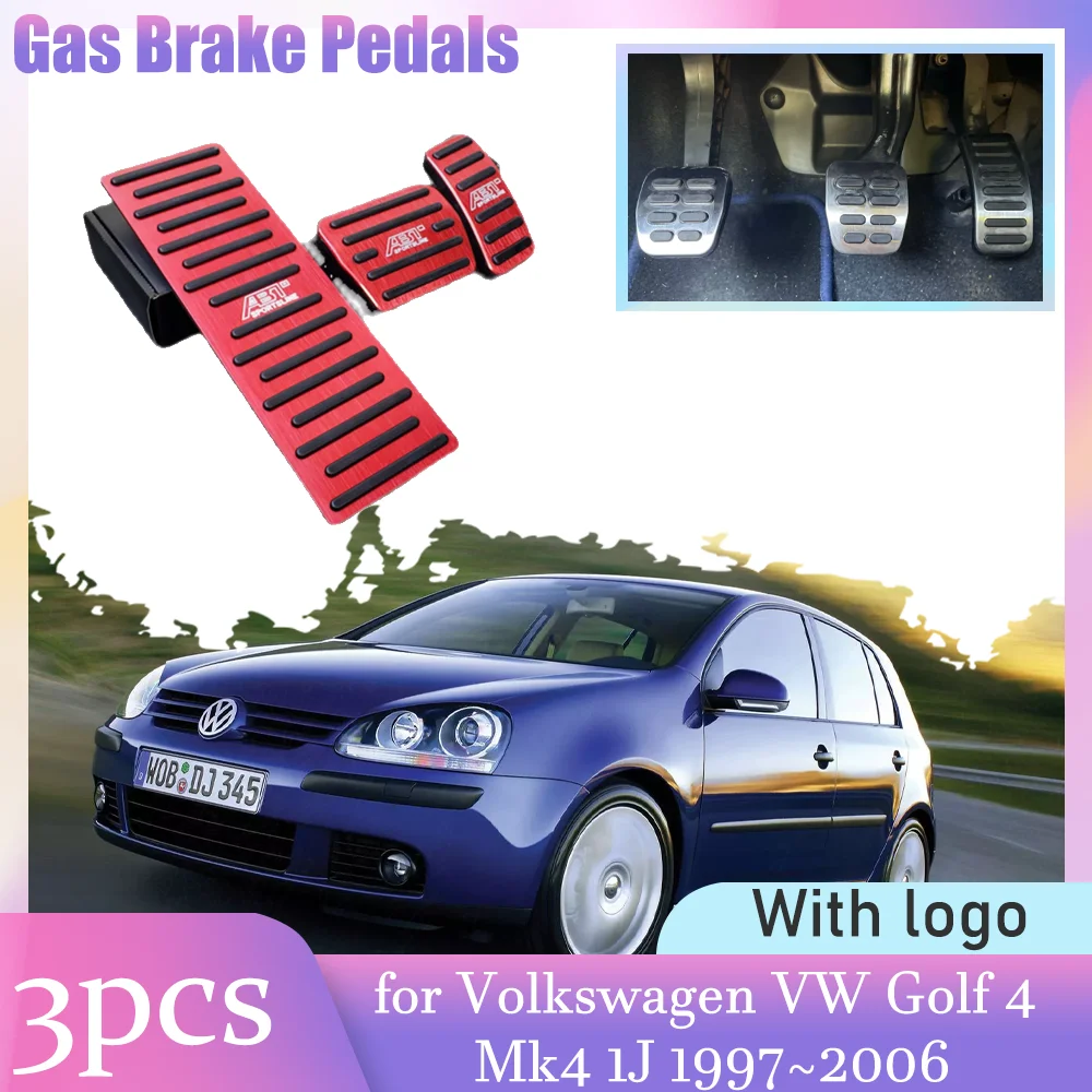 

Автомобильные педали тормоза газа для Volkswagen VW Golf 4 Mk4 1J 1997 ~ 2006 1998 1999 2000 2001 2002 2003 2004 2005 противоскользящие алюминиевые Чехлы для педали сцепления