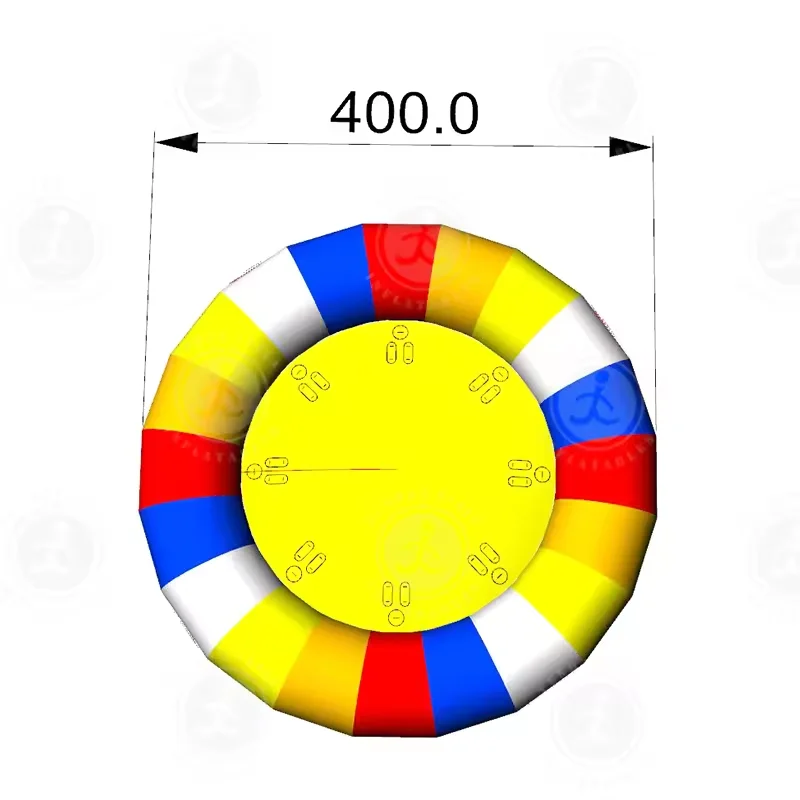 Barco giratório de água inflável grande de 10/13 pés, tubo rebocável voador, barco de discoteca de água com bomba para diversão aquática de lago oceano