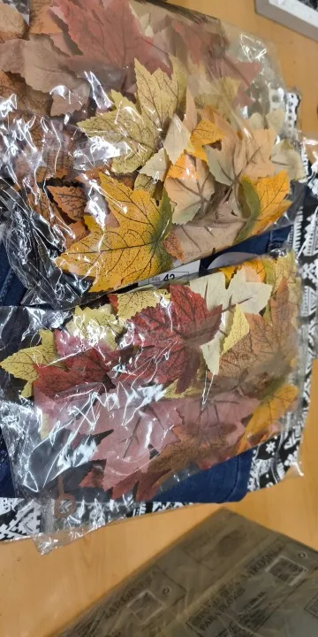 2M Artificial Fall Maple Leaf Garland Fake Plants Autumn Decor Leaves Vine for Thanksgiving Halloween Festivals Wedding Decora photo review
