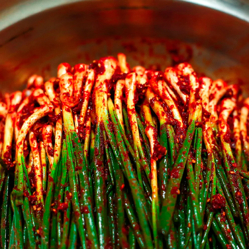 100% Korean-made Namdo-style green onion kimchi