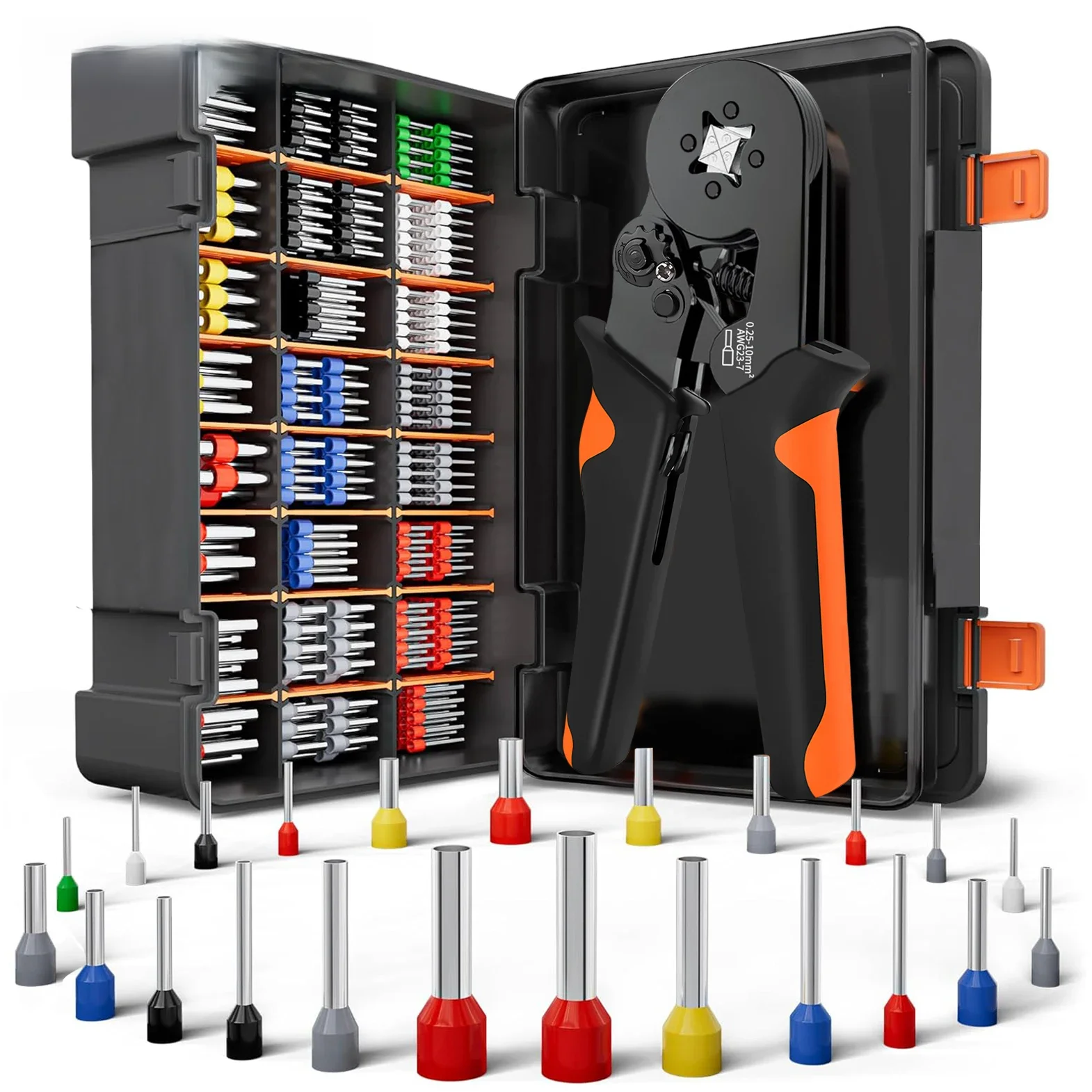 Pince à sertir pour bornes tubulaires HSC8 6-4A, Mini virole, outils de sertissage, Kit électrique domestique avec boîte