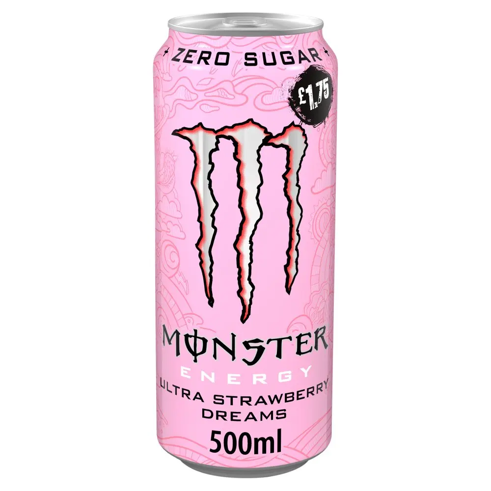 Monster Energy Drink Ultra Strawberry Dreams Zero Sugar 12 x 500ml