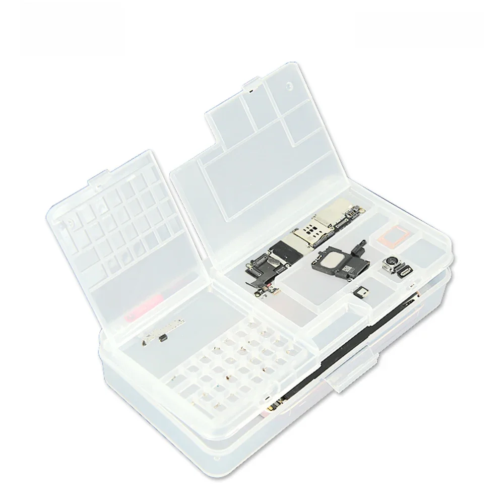 1Piece Storage Box for iPhone LCD Screen Motherboard IC Chips Component Screws Organizer Container Repair Tools Mobile Phones