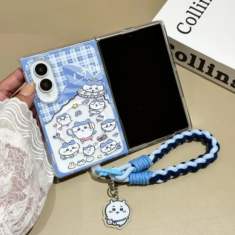Urocze etui magnetyczne z postaciami z kreskówek do Samsung Galaxy Z Fold 8 Fold 8 Ultra Z Fold7 z uchwytem Magsafe, słodki zestaw. — zdjęcie produktu 3