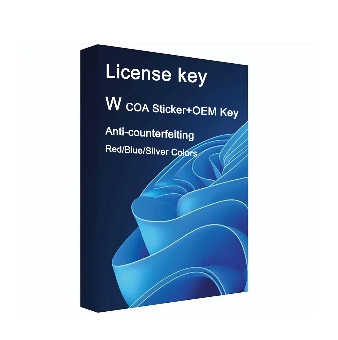 W COA Sticker+OEM Key+Anti-counterfeiting Red/Blue/Silver Colors