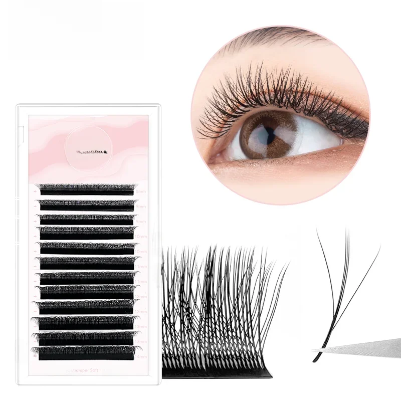 NATUHANA W Shape Lashes Extension 3D Premade Volume Fan Fake Eyelashes Supplies Free Ship Natural Look Lash Extension Makeup — zdjęcie 2