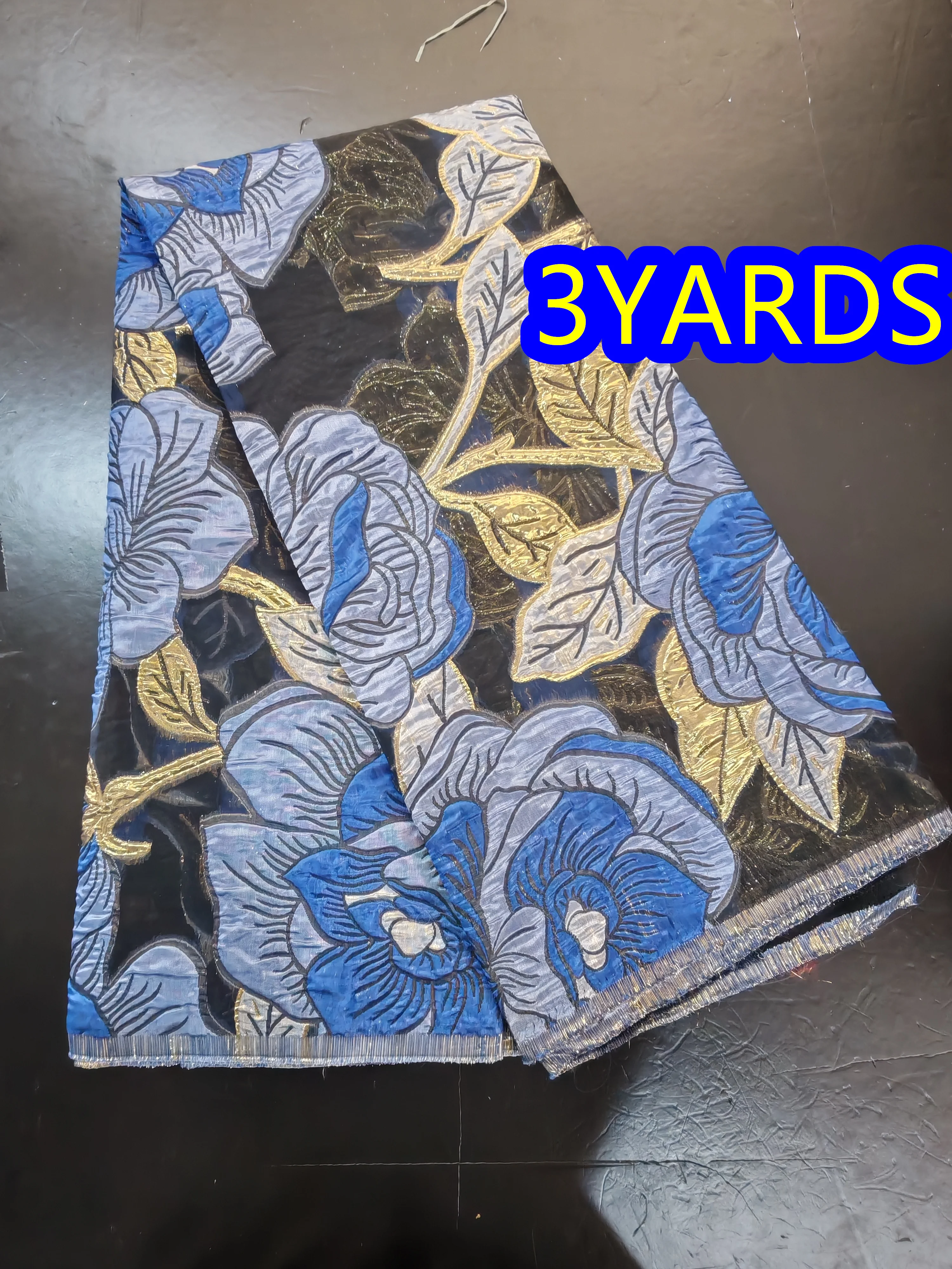 SJD LACE Afrikanischer Französischer Brokat-Spitzenstoff 2026 Ausverkauf Nigerianischer Jacquard Vergoldeter Damast-Spitzenstoff zum Nähen von Damen-Partykleidern 3 Yards