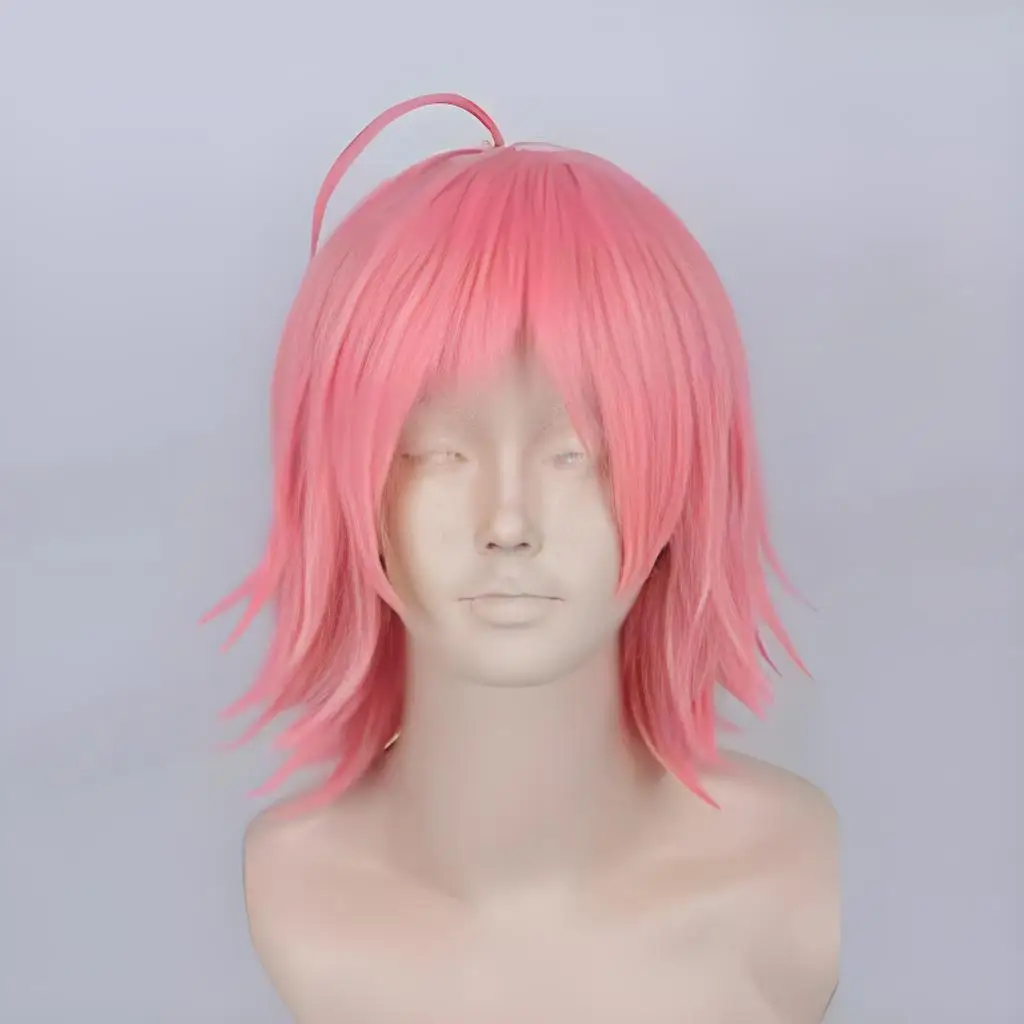 Lucky Star Cosplay Perücke Akira Kogami Kurze rosa hitzebeständige Faser Anime Haar Kostüm Zubehör